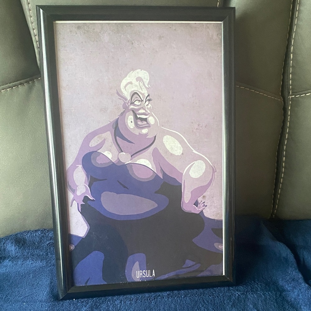 Source Unknown Ursula Art Print - Purple and Black